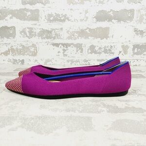 Rothy's Purple and Pink Pointed Toe Flats